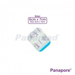 Panapore Waterproof Transparent Dressing  with Absorbent Pad 6x7cm